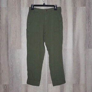 🛍Old Navy Olive Green Cotton Cargo‎ Casual Pants Womens Size 4